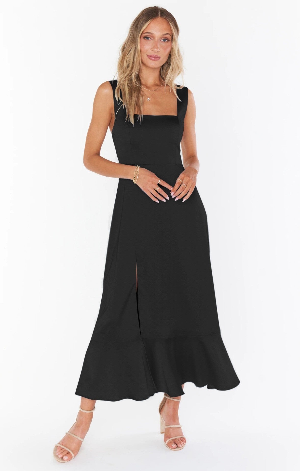 Aureva Ruffle Slip Dress