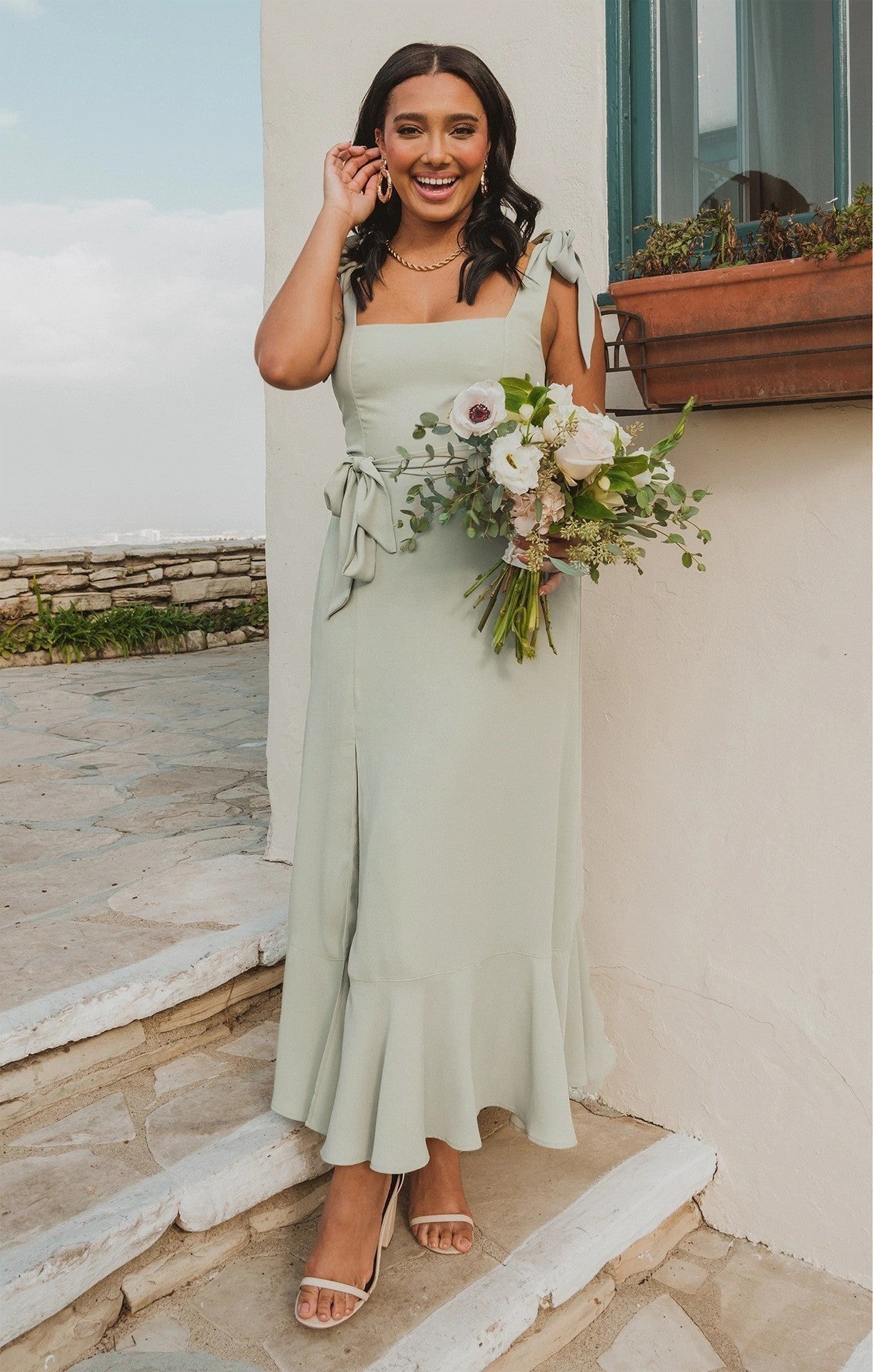 Aureva Ruffle Slip Dress